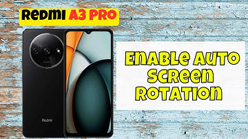 How to Turn On Auto Rotate Screen in  Redmi A3 Pro – Enable Auto Screen Rotation #redmi