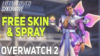 Overwatch 2 Free Skin 2025, Free Skins - Synthwave Lifeweaver Skin, Synthblossom Spray
