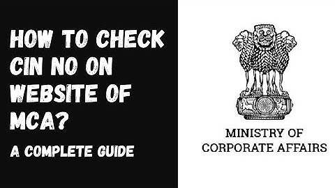 How to check CIN Number of company on the website of MCA? ||Ruhi Ansari