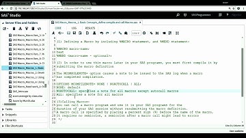 SAS Advanced Certification Prep Course: SAS Macro: Define, Compile and Call Macros