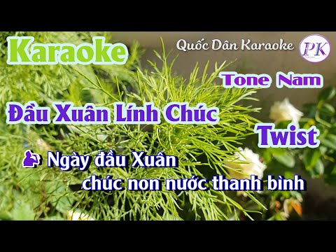Video Karaoke Đầu Xuân Lính Chúc | Twist | Tone Nam... - youtube