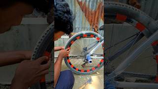 আমার সাইকেলের রিমের মধ্যে sticker🥰  করলাম। #shots #minivlog #modified #giarcycle #mtb