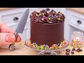 Satisfying Miniature Chocolate Fudge Cake Decorating #2 🎂🍫 | Best Of Mini Bakery Miniature Cooking