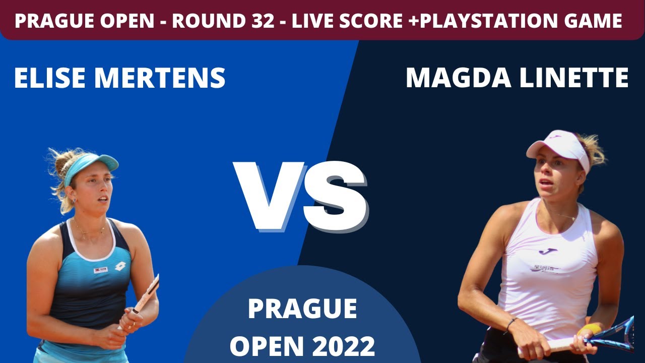 Magda LInette vs Elise Mertens Prague Open 2022 Round 32 Live Score + PS Gameplay