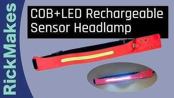 COB+LED Rechargeable Sensor Headlamp