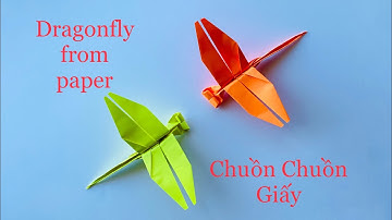 Cách Gấp Con Chuồn Chuồn Bằng Giấy. đơn giản và dễ.  How To Make A Paper Dragonfly. simple and easy