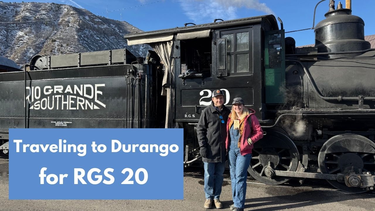 Осмотр паровоза Rio Grande Southern № 20 на железной дороге Durango & Silverton.