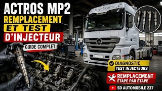 Mercedes-Benz Actros Mp2 Test Des Injecteurs, Diagnostic Des Pannes Et Remplacement Complet