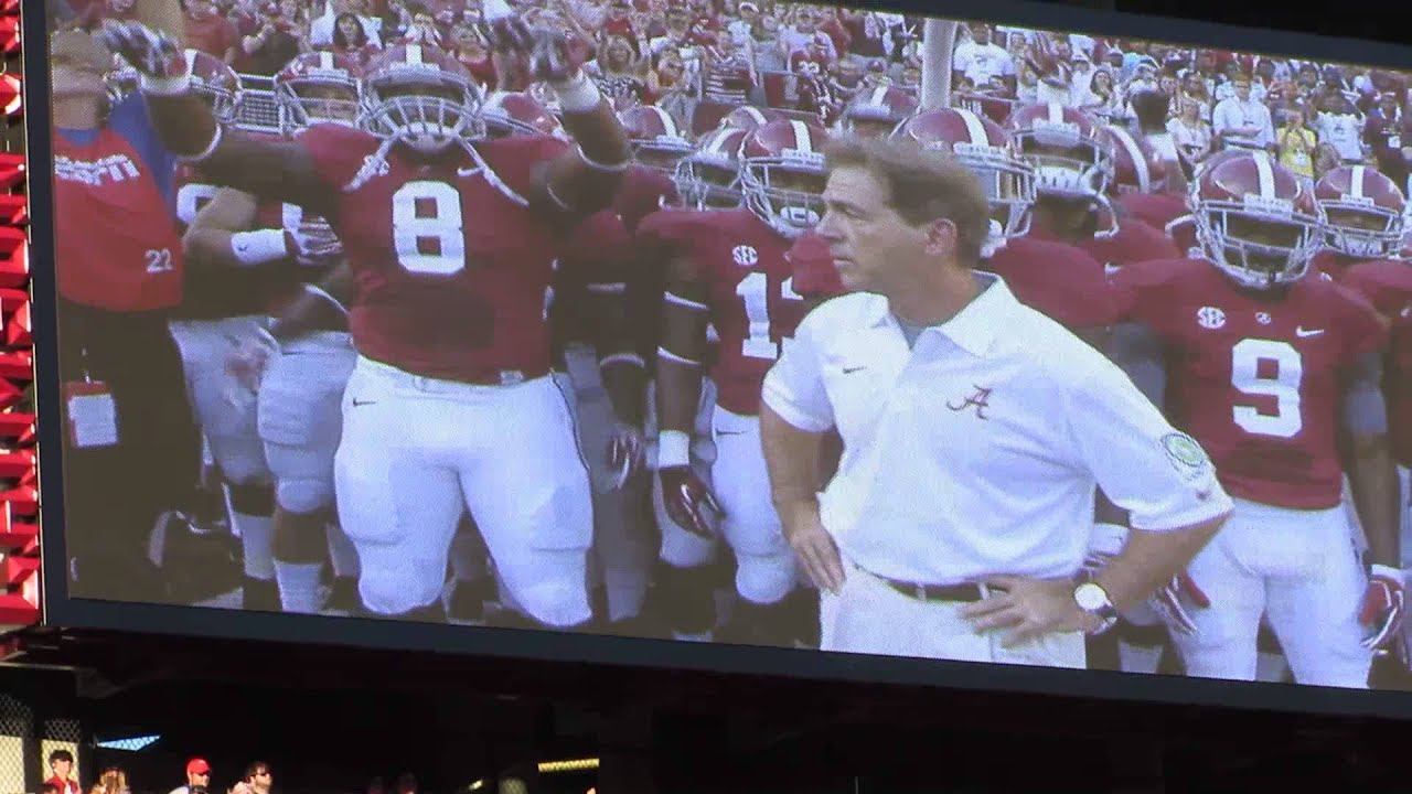 Alabama tunnel run out onto the field vs Ole Miss