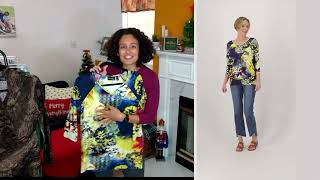 Attitudes by Renee Como Jersey Bubble Hem Top on QVC
