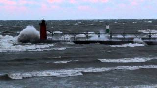 Gale on Lake Michigan Oct 15 2011 at South Haven MI - raw, unedited HD footage part 1