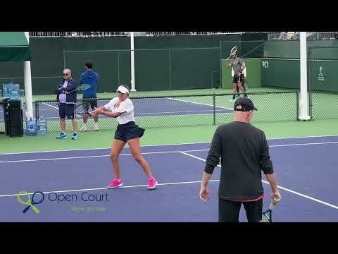 Kenin, Papa Kenin and Michael Joyce – Indian Wells 2023