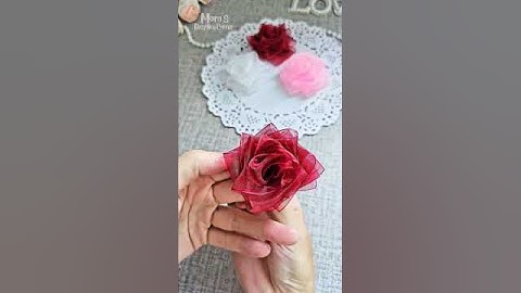 DIY Sheer Organza Ribbon Roses 🌹 | Quick, Easy & Gorgeous! #Shorts #shortsviral #ribboncrafts #diy