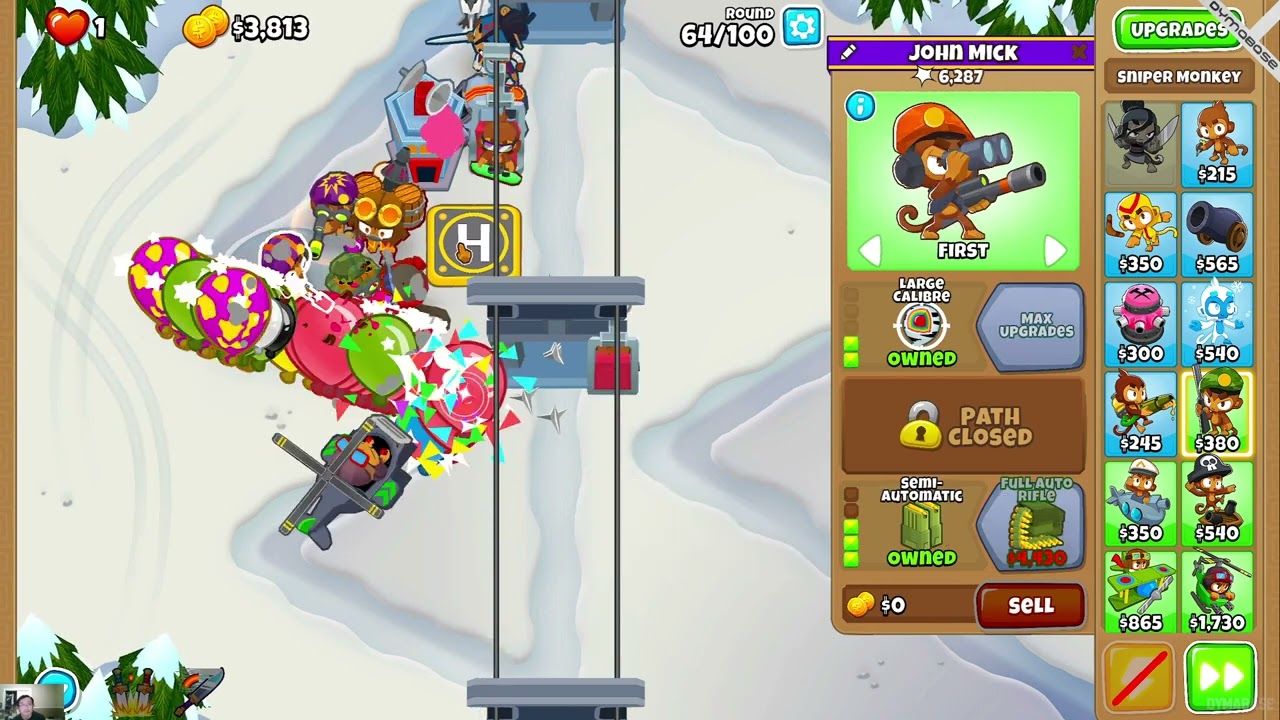 Bloons TD 6 - Alpine Run Beginner Map Chimps Mode Gameplay Walkthrough Tutorial (No Commentary)