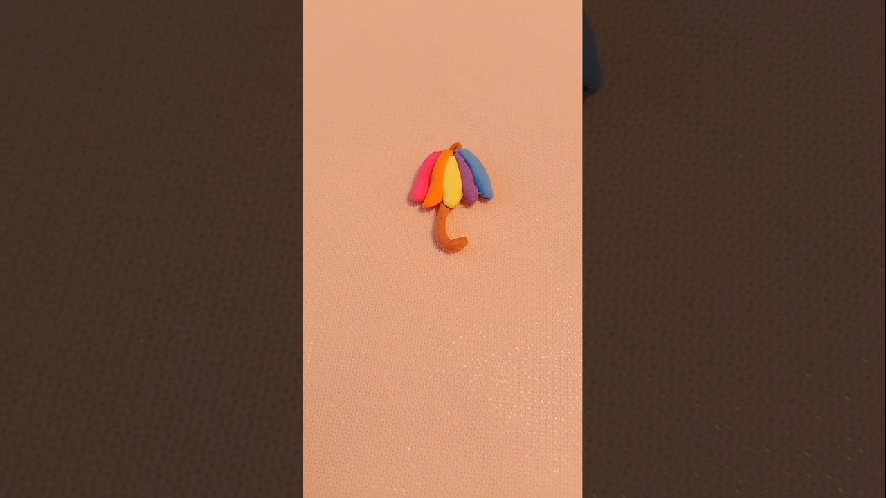 "Cute Umbrella Made of Clay | DIY Miniature Umbrella"