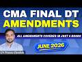 CMA Final DT Amendments 2026 | Complete in 4 Hours | CA Pranav Chandak #pranavchandakacademy