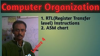 Computer Organization: Lecture 4: Register transfer Level (RTL) Instructions