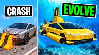 Every Time I Crash, My Tesla Submarine Car Evolves in GTA!