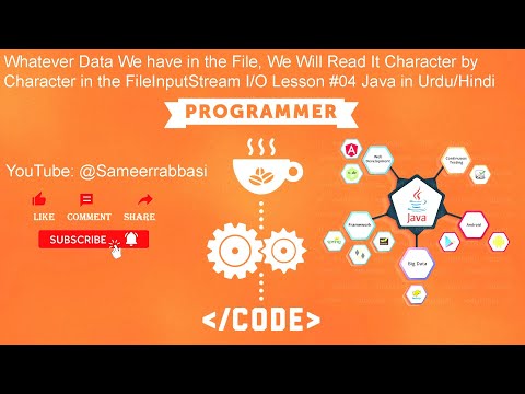 Whatever Data We have in the File, We Will Read It CharByChar in the FileInputStream I/O Lesson #04