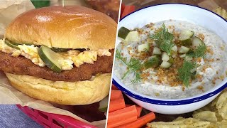 Chicken Sandwiches and Spicy Dill Pickle Dip: Get the Recipes!