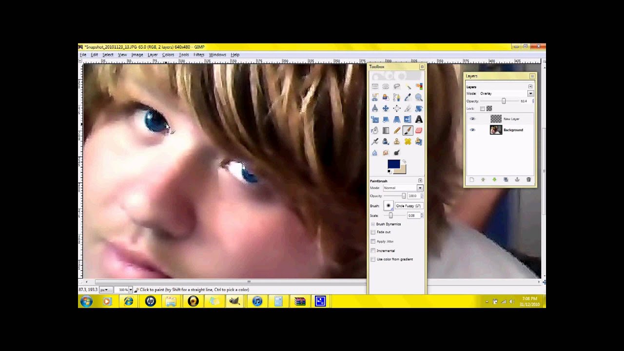 How To Change Your Eye Colour In GIMP Tutorial YouTube