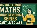 PART-14/UPTGT | PGT | LT Grade Maths – Full Revision | Most Important Questions | Exam Preparation
