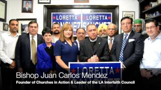 Bishop Juan Carlos Mendez Endorses Loretta  Sanchez for U.S. Senate