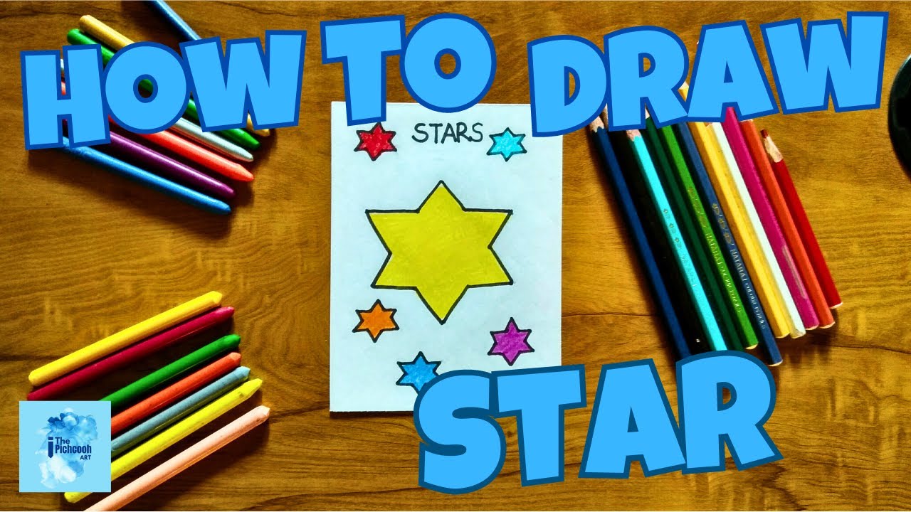 How to draw a STAR with lins step by step easily for kids - Art ...