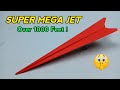 Cómo hacer un avión de papel súper megajet que vuela a 1000 pies