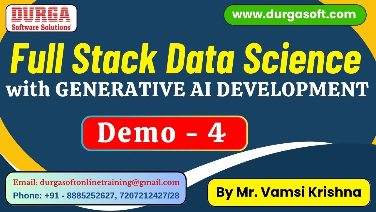FULL STACK DATA SCIENCE with GENERATIVE AI DEVELOPMENT tutorials || by ...