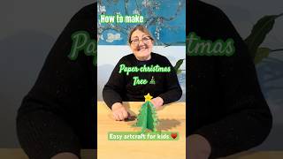 🎄 How to Make a 3D Paper Christmas Tree | Easy Holiday Artcraft for Kids 🎄