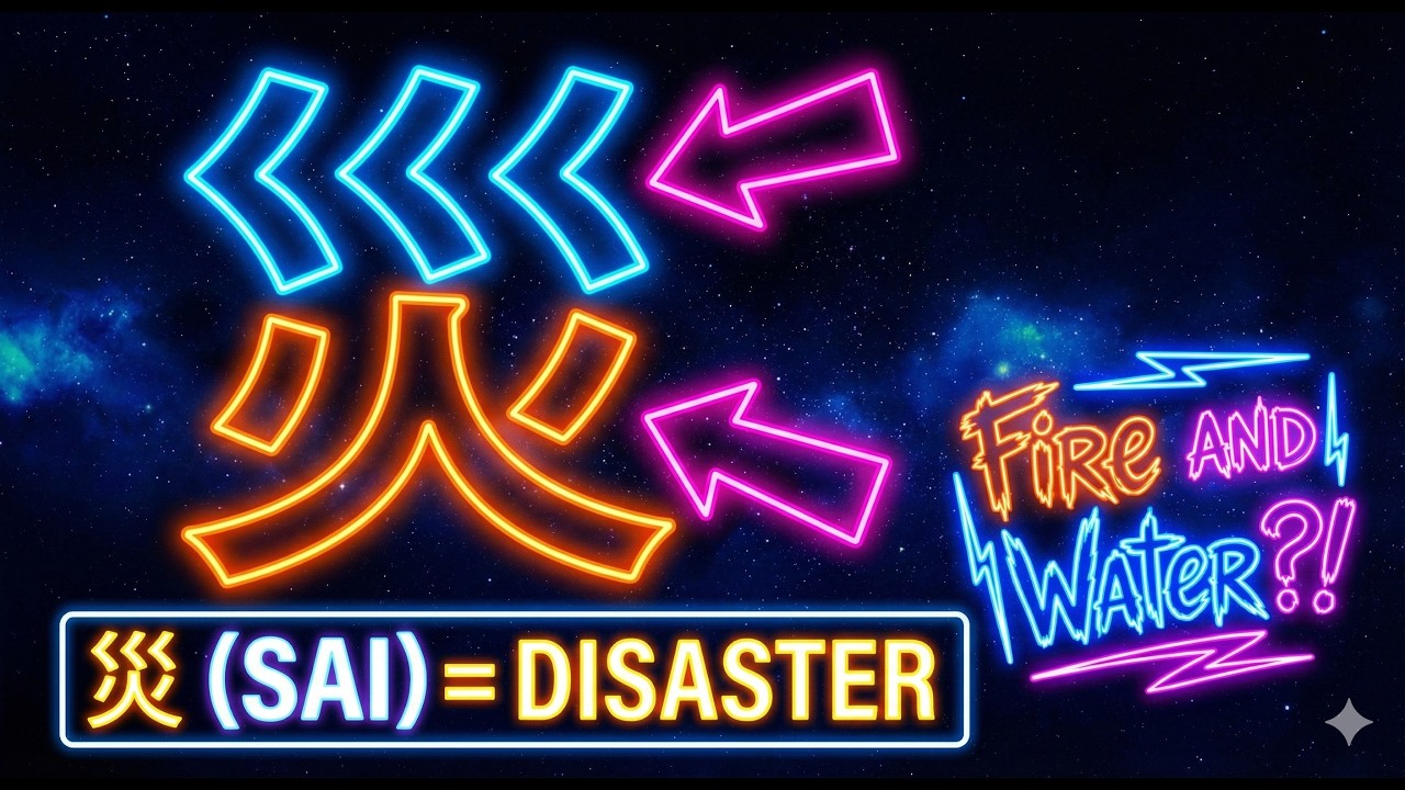 [ Kanji Mystery ] Why is the "Disaster"(災) Kanji made of Fire(火) AND Water(巛)?