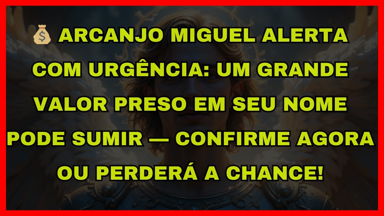 💰 ARCANJO MIGUEL ALERTA COM URGÊNCIA: UM GRANDE VALOR PRESO EM SEU NOME PODE SUMIR — CONFIRME AGORA