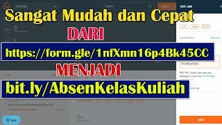 CARA MENGUBAH LINK GOOGLE FORM MENJADI BIT.LY SESUAI KEINGINAN SENDIRI