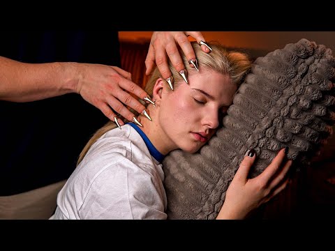 ASMR Deep Scratch Massage Hair Scalp Head Tingles No Talking