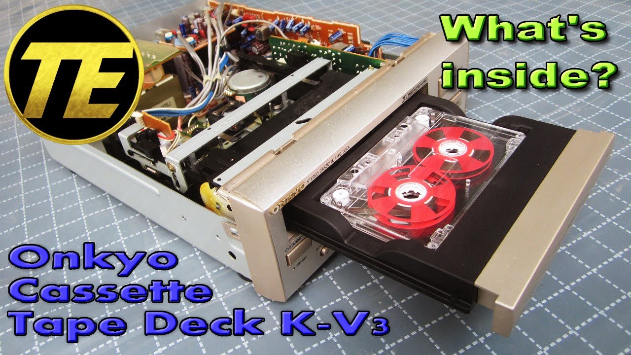 What's inside Onkyo Stereo Cassette Tape Deck K-V3 - YouTube