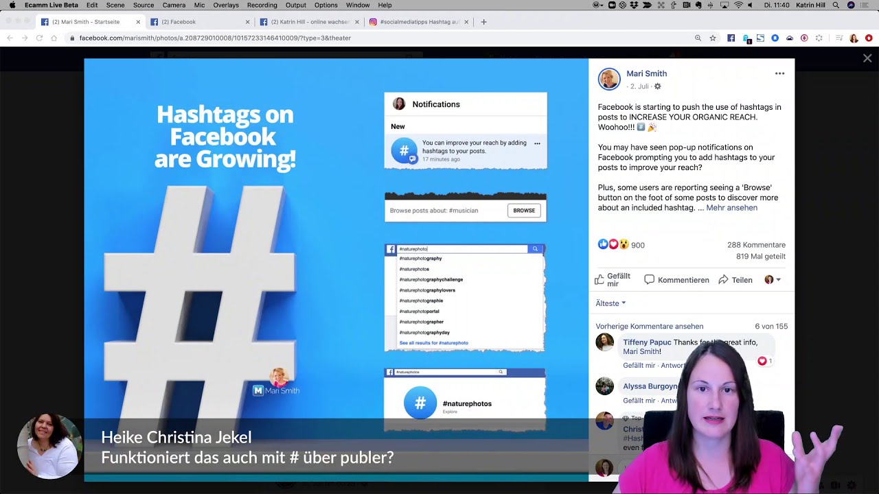 New NEU: Hashtags auf Facebook für mehr Reichweite