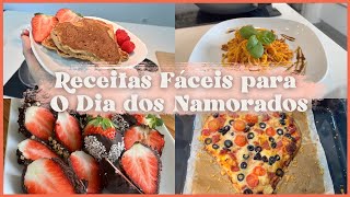 Receitas Fáceis para o Dia dos Namorados - Pizza em forma de coração, panquecas, jantar Romântico