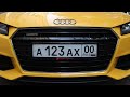 Рамки для номера Audi Sport (под номерные знаки) Ауди Спорт - черные