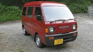 JDM 1995 Suzuki Every Joy Pop Kei Van RED with F6A motor. Only 56k kilometres.  Round headlights RHD