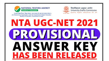 Answer Key Released | NTA UGC-NET 2021 | Provisional Answer Key | UGC-NET @ANEDUCATIONCENTRE