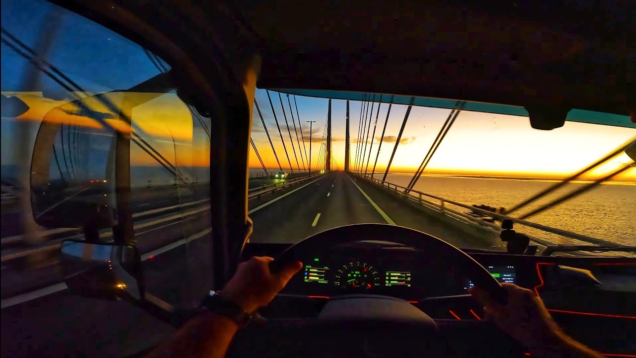 Trip to Denmark 4K60 POV Truck Driving Volvo FH540