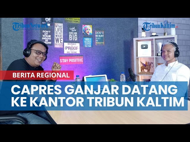 Capres Ganjar Pranowo Kunjungi Kantor Tribun Kaltim di Balikpapan class=