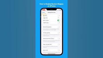 How to Enable Button Shapes on iPhone #shorts #smartphone