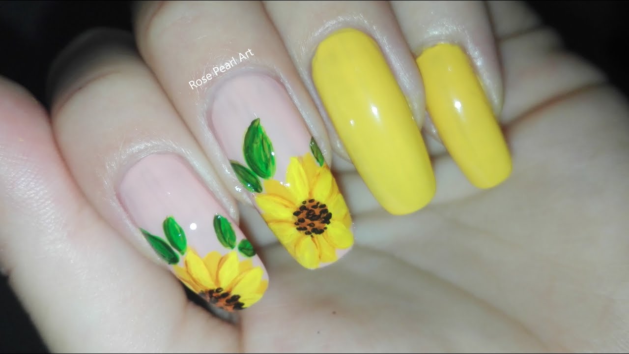 3. Sunflower Nail Art Ideas - wide 2