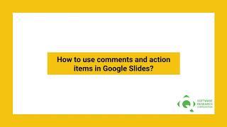 How to use comments and action items in Google Slides