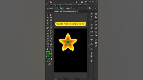How to create a simple flower design in adobe illustrator. #shorts