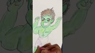 the baby Hulk drawing !! Hulk  # Marvels #Hulk #avengers