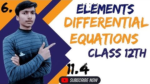 differential equations class 12th #elements #exercise=11.4 (1)  #part-6