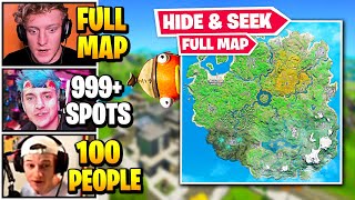 Streamers Host *FULL MAP* HIDE AND SEEK Game | Fortnite Daily Funny Moments Ep.586